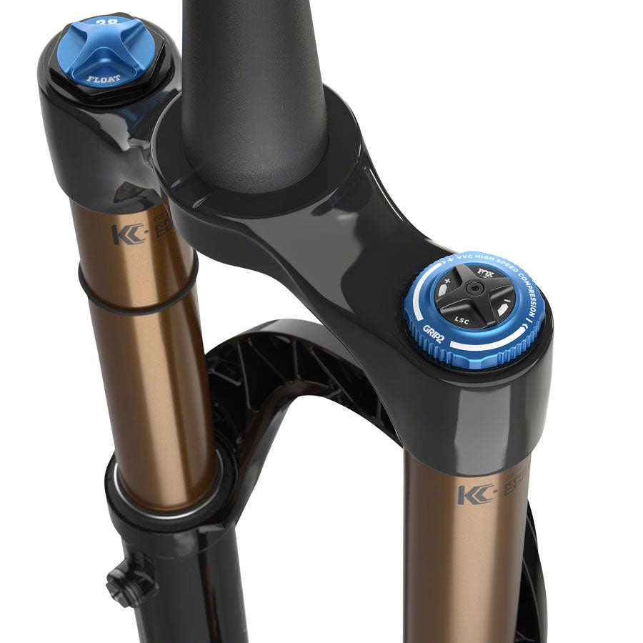 FOX 38 E-Optimized Factory Suspension Fork - 27.5" 170 mm 15QR x 110 mm 44 mm Offset Shiny BLK Grip 2