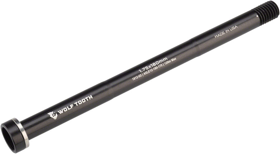 Wolf Tooth Rear Thru Axle - M12 1.75 x 180mm Black