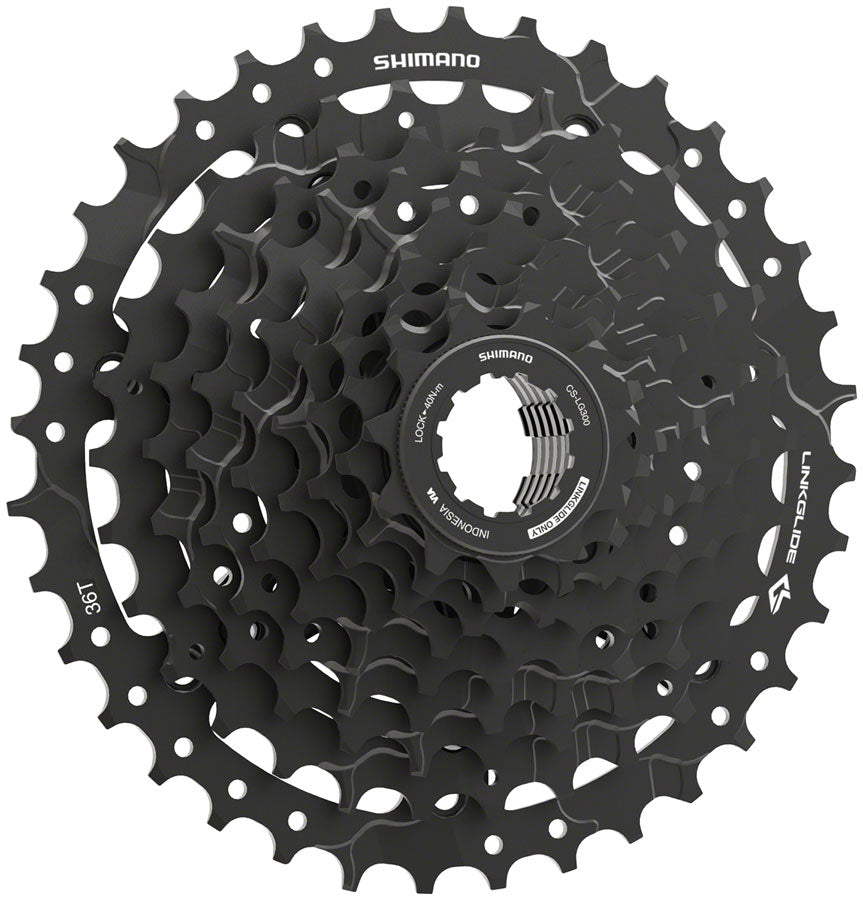 Shimano CUES  CS-LG300-9 Cassette - 9-Speed 11-36t LINKGLIDE Black