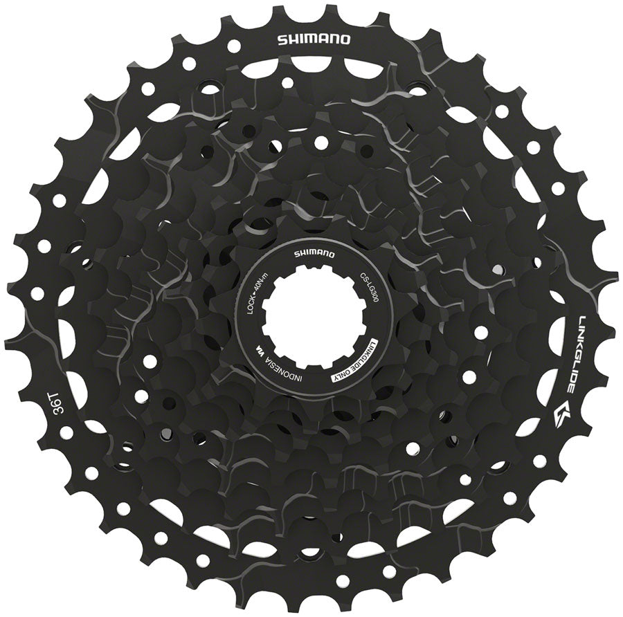 Shimano CUES  CS-LG300-9 Cassette - 9-Speed 11-36t LINKGLIDE Black