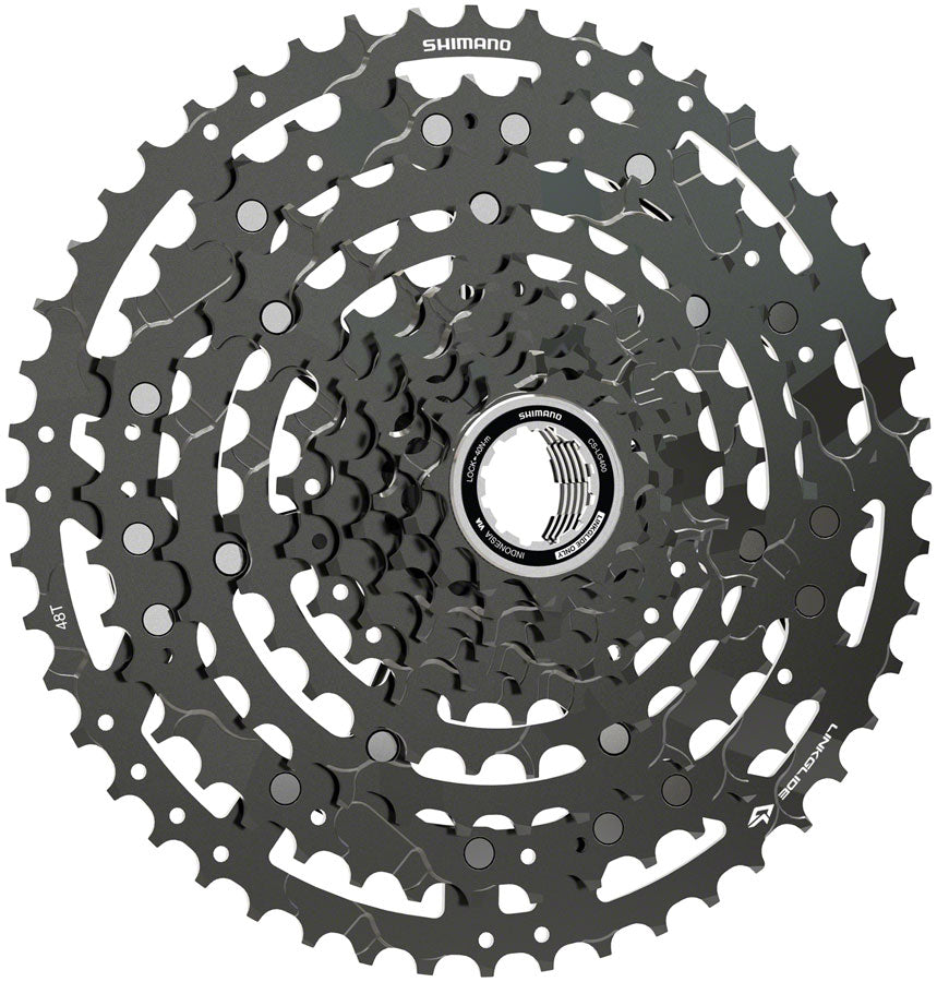 Shimano CUES  CS-LG400-10 Cassette - 10-Speed 11-48t LINKGLIDE Black