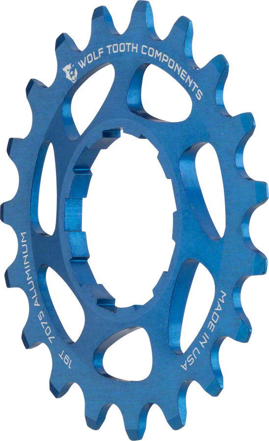 Wolf Tooth Single Speed Aluminum Cog - 19t Compatible with 3/32" Chains Blue