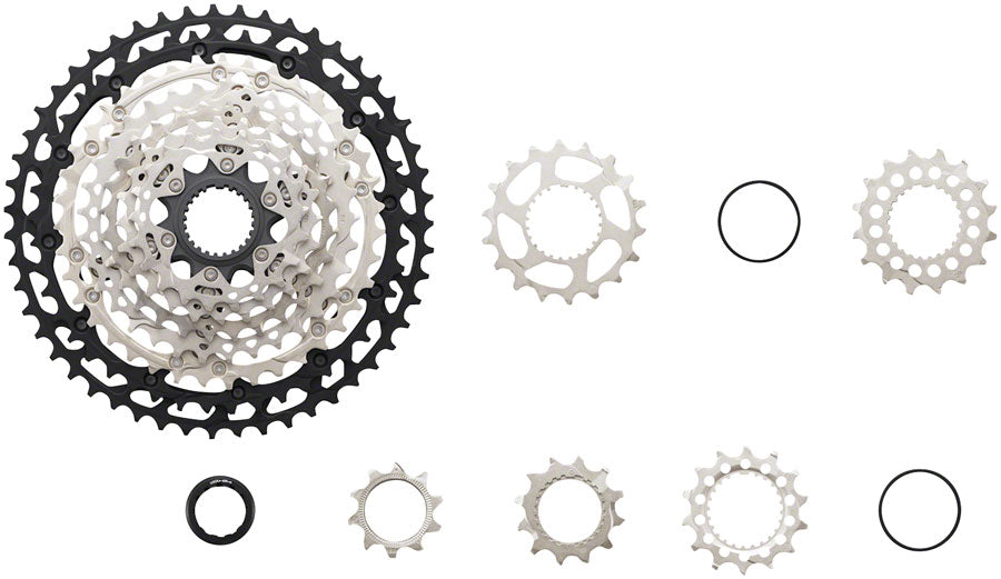 Shimano XT CS-M8100 Cassette - 12-Speed 10-45t Silver/Black Micro Spline