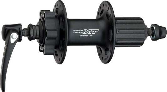 Shimano XT FH-M756-A Rear Hub - QR x 135mm 6-Bolt HG10 Black 36H