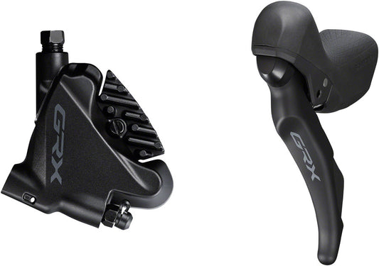 Shimano GRX ST-RX600 Shift/Brake Lever BR-RX400 Hydraulic Disc Brake Caliper - Left/Front 2x Flat Mount Caliper BLK