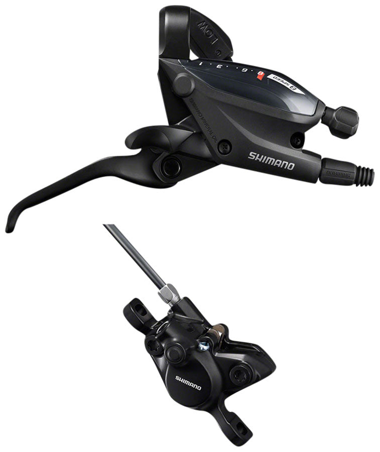 Shimano ST-EF505 EZ Fire Plus Shift/Brake Lever BR-MT200 Disc Brake Caliper - Right/Rear 8-Speed 2-Piston BLK