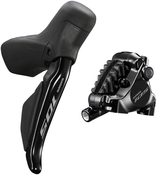 Shimano 105 ST-R7170-R Di2 Shift/Brake Lever BR-R7170 Hydraulic Disc Brake Caliper - Rear 12-Speed Flat Mount BLK