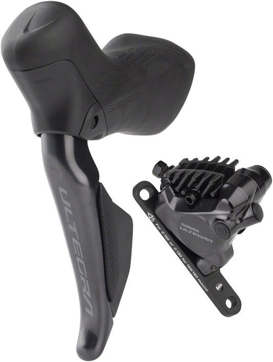 Shimano Ultegra ST-R8170D Di2 Shift/Brake Lever BR-R8170 Hydraulic Disc Brake Caliper - Left/Front 2x Flat Mount BLK