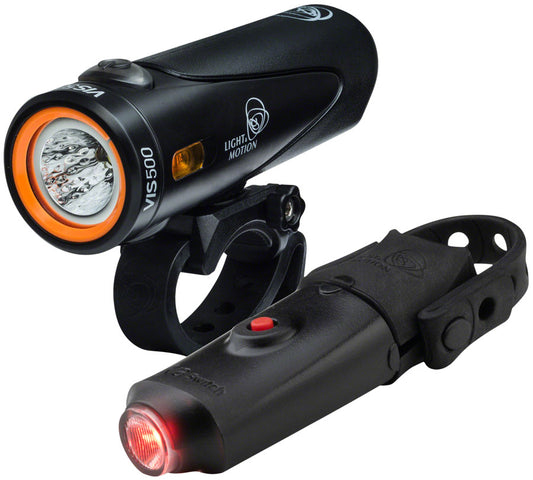 Light and Motion VIS 500 Onyx + Vya Switch Combo Light Set