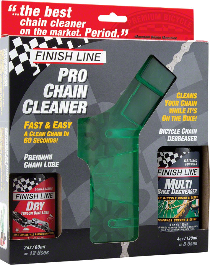 Finish Line Pro Chain Cleaner 2oz DRY Chain Lubricant 4oz EcoTech Degreaser