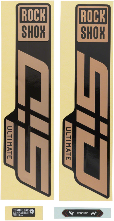 Rockshox Fork Decal Kit - SID Ultimate 27.5"/29" Matte Copper Foil/High Gloss BLK