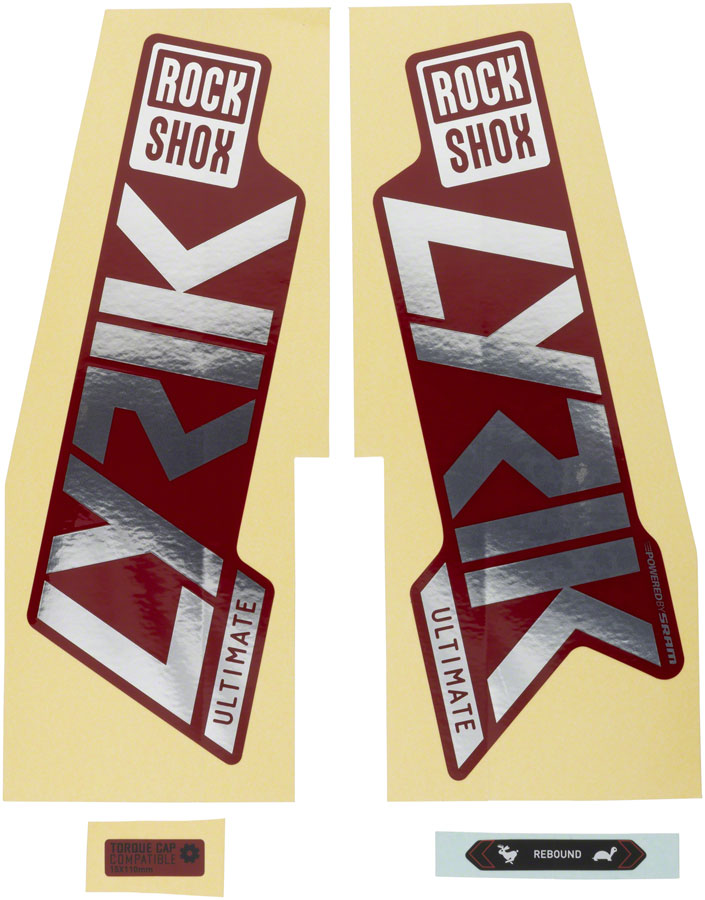 Rockshox Fork Decal Kit - Lyrik Ultimate 27.5"/29" Gloss Polar Foil/Red