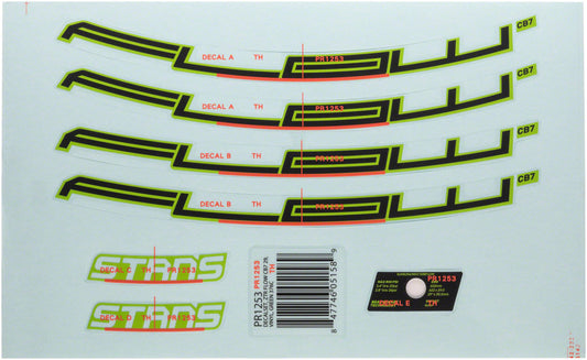 Stans Flow CB7 Rim Decal - 27.5" Green Set