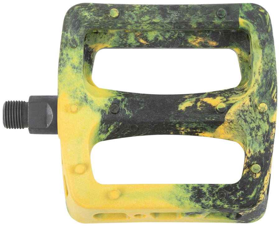 Odyssey Twisted Pro PC Pedals - Platform Composite/Plastic 9/16" Mustard/BLK Swirl