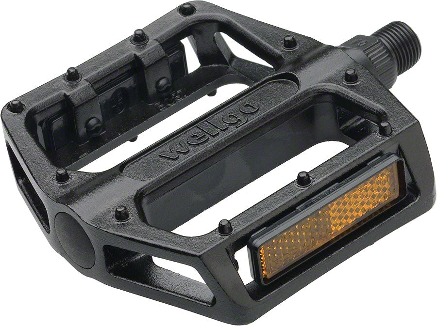 Wellgo B087 Pedals - Platform Aluminum 1/2" Black