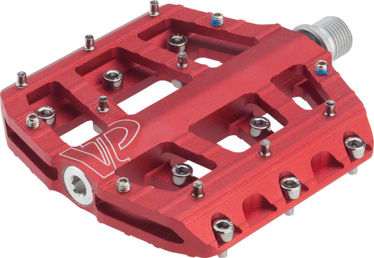 VP Components Vice Trail Pedals - Platform Aluminum 9/16" Red