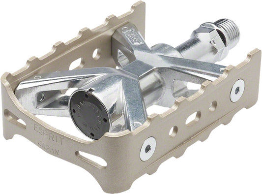 MKS Esprit Pedals - Platform Aluminum 9/16" Silver