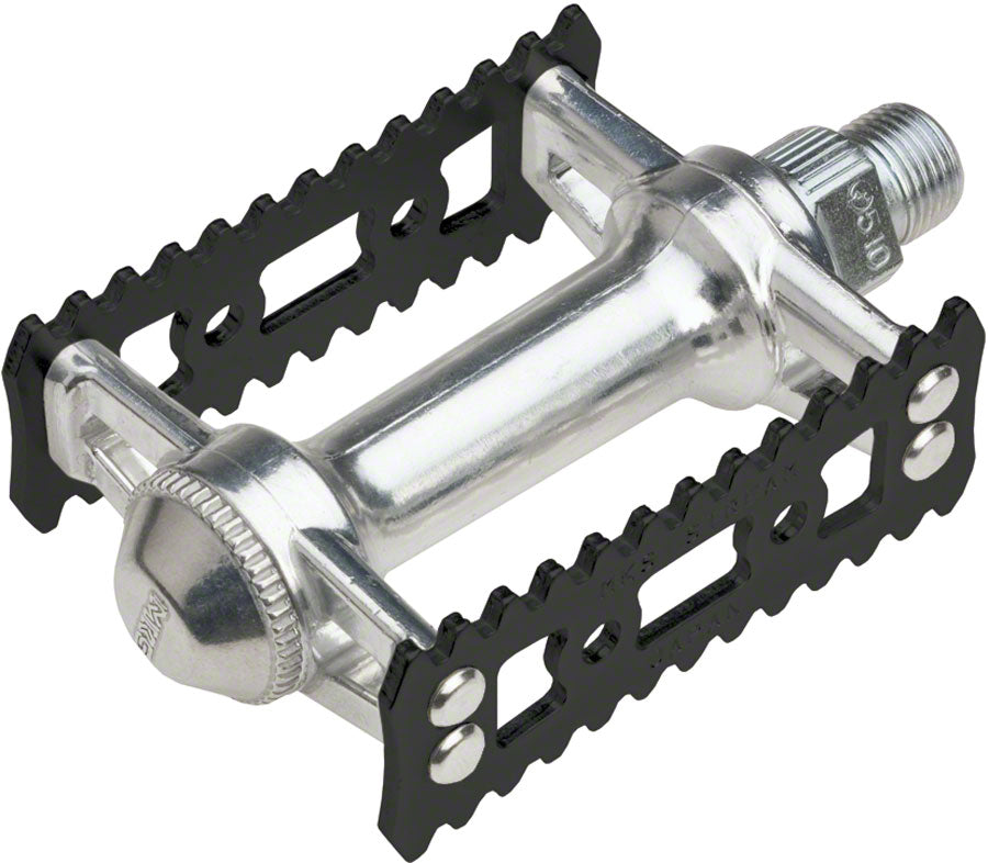 MKS Sylvan Stream Pedals - Platform Aluminum 9/16" Silver/Black