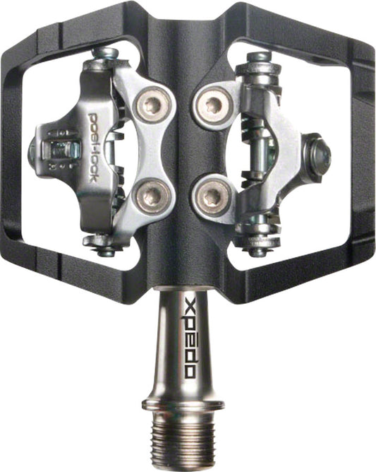 Xpedo Baldwin Pedals - Dual Sided Clipless Platform Aluminum 9/16" BLK Titanium