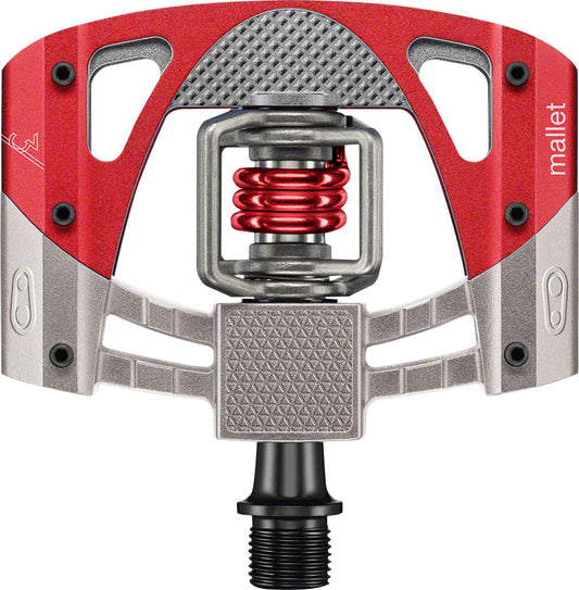 Crankbrothers Mallet 3 Pedals - Dual Sided Clipless Platform Aluminum 9/16" Raw /Red