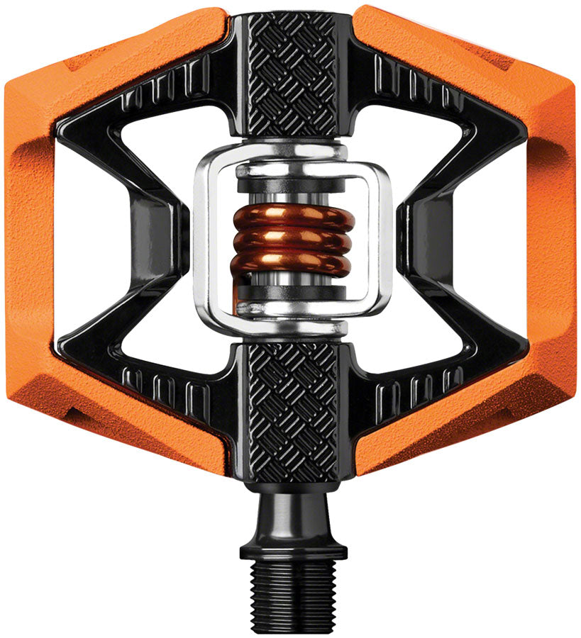 Crankbrothers Double Shot 2 Pedals - Single Side Clipless Platform Aluminum 9/16" Orange