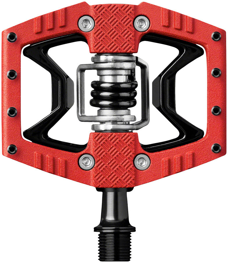 Crankbrothers Double Shot 3 Pedals - Single Side Clipless Platform Aluminum 9/16" Red/BLK