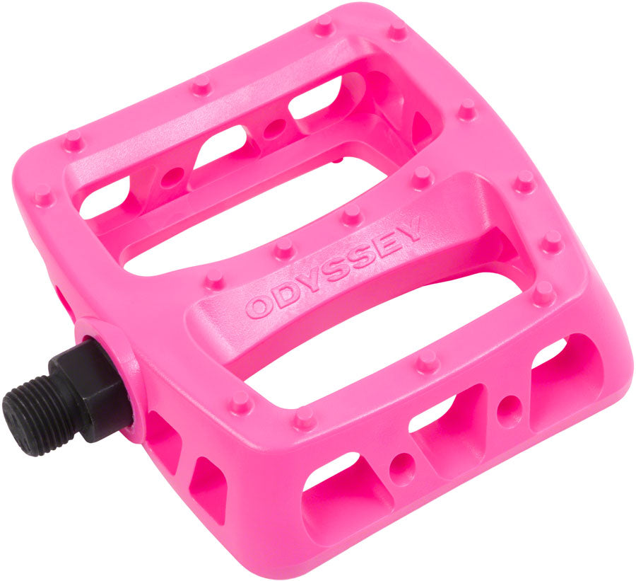 Odyssey Twisted PC Pedals - Platform Composite/Plastic 9/16" Hot Pink