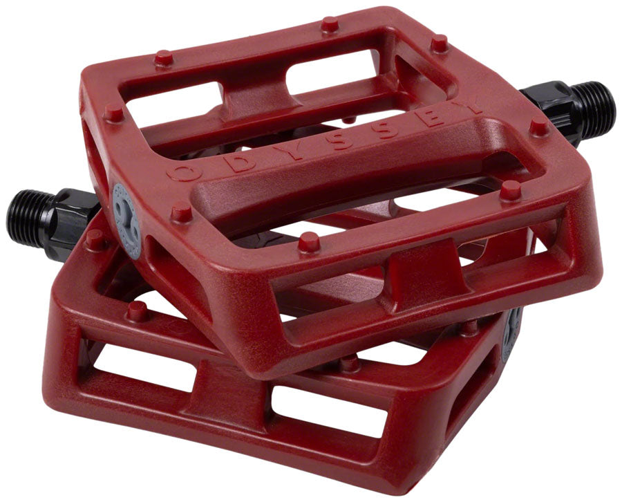 Odyssey Grandstand V2 PC Pedals - Platform Composite/Plastic 9/16" Maroon