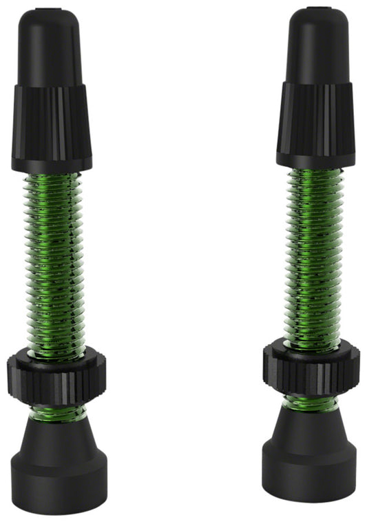 WTB Aluminum TCS Tubeless Valves: 34mm Green Pair