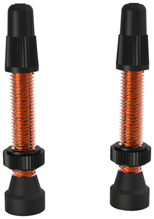 WTB Aluminum TCS Tubeless Valves: 34mm Orange Pair