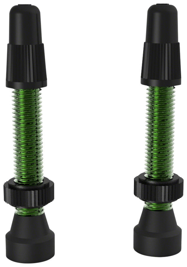 WTB Aluminum TCS Tubeless Valves: 46mm Green Pair