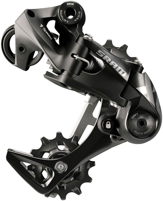 SRAM X01 DH Rear Derailleur - 7-Speed Short Cage Black with Clutch A3