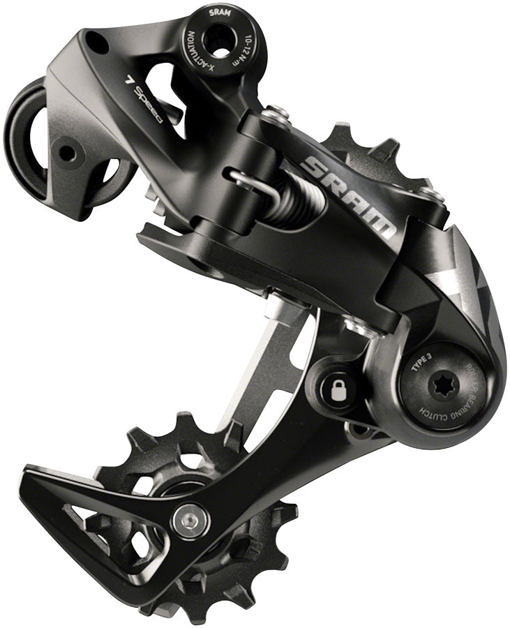 SRAM X01 DH Rear Derailleur - 7-Speed Medium Cage Black with Clutch A3