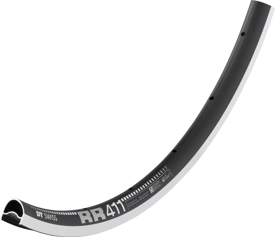 DT Swiss RR 411 Rim - 700 Rim Black 32H Asymmetric