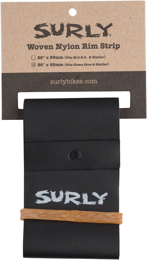 Surly Rim Strip: For Clown Shoe Rim Nylon 65mm wide Black