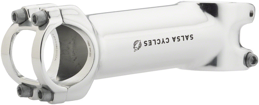 Salsa Guide Stem - 100mm 31.8 clamp +/-6 1 1/8" Aluminum Silver