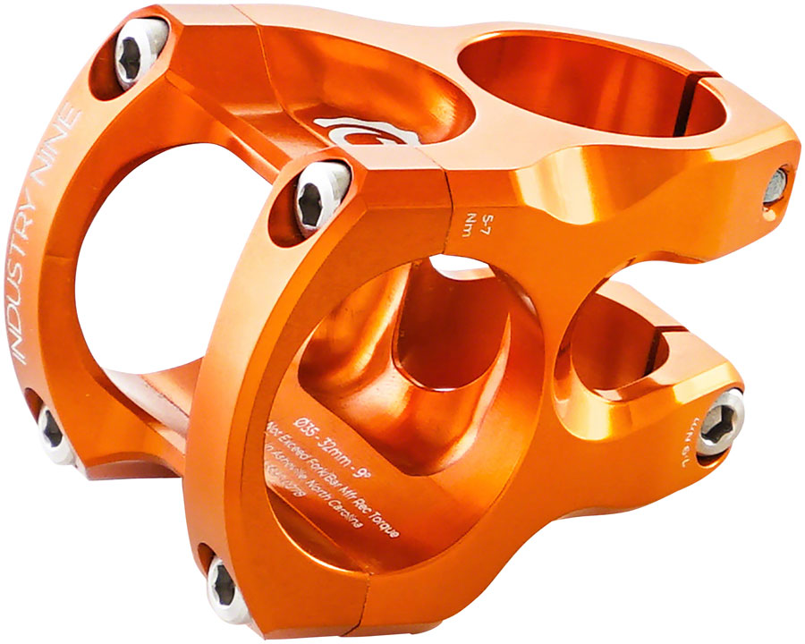 Industry Nine A35 Stem - 32mm 35 Clamp +/-9 1 1/8" Aluminum Orange