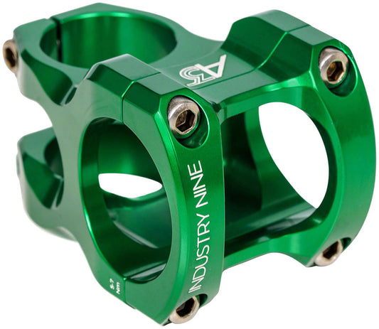 Industry Nine A318 Stem - 50mm 31.8mm Clamp +/-4.4 1 1/8" Aluminum Green