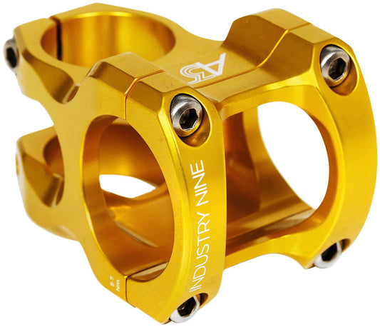 Industry Nine A35 Stem - 32mm 35mm Clamp +/-5 1 1/8" Aluminum Gold