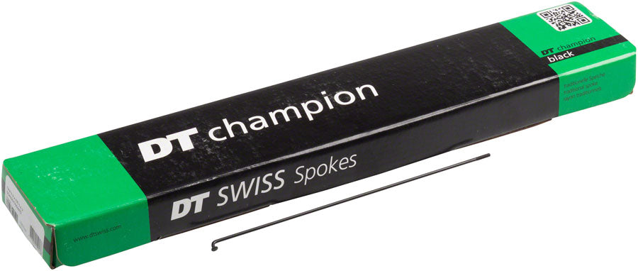 DT Swiss Champion Spoke: 2.0mm 300mm J-bend Black Box of 100