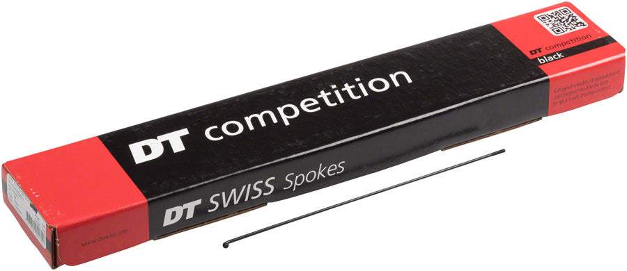 DT Swiss Competition Spoke: 2.0/1.8/2.0mm 296mm J-bend Black Box of 100