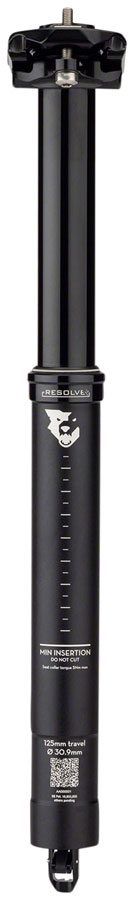 Wolf Tooth Resolve Dropper Seatpost - 30.9 125mm Travel Black Rev 1