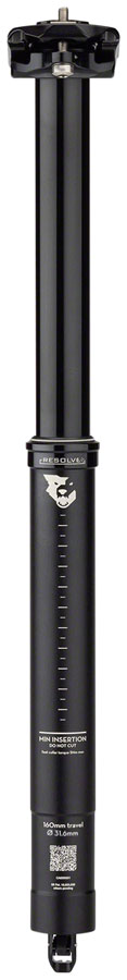 Wolf Tooth Resolve Dropper Seatpost - 31.6 160mm Travel Black Rev 1