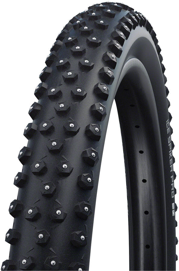 Schwalbe Ice Spiker Pro Tire - 27.5 x 2.25 Tubeless Folding BLK Performance RaceGuard Double Defense 378 Aluminum Studs