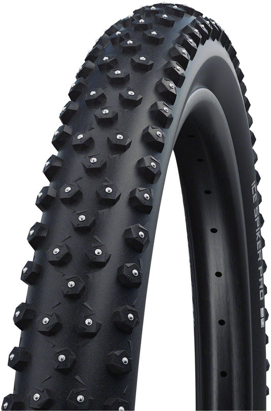 Schwalbe Ice Spiker Pro Tire - 27.5 x 2.25 Tubeless Folding BLK Performance RaceGuard Double Defense 378 Aluminum Studs