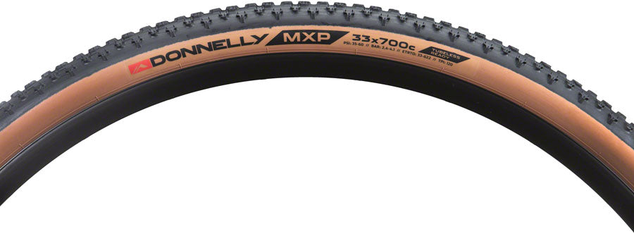 Donnelly Sports MXP Tire - 700 x 33 Tubeless Folding Black/Tan