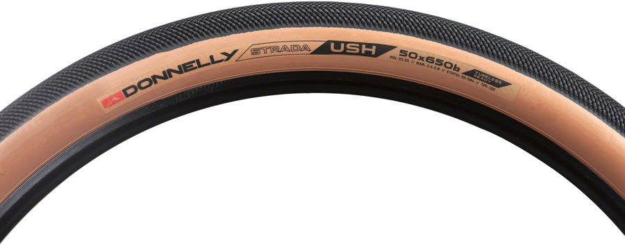 Donnelly Sports Strada USH Tire - 650b x 50 Tubeless Folding Black/Tan