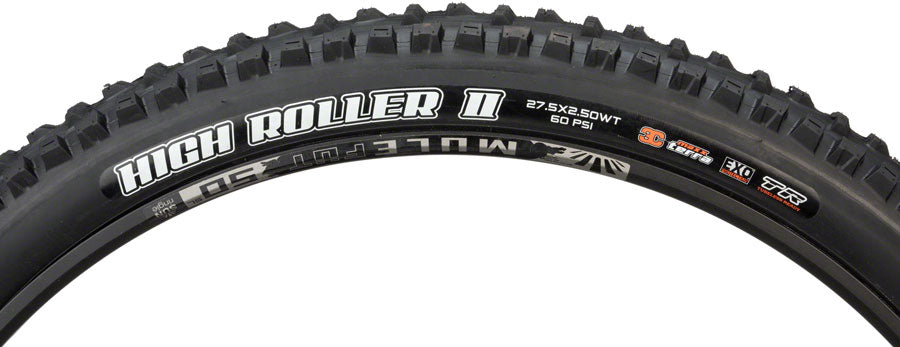 Maxxis High Roller II Tire - 27.5 x 2.5 Tubeless Folding BLK 3C Maxx Terra EXO Wide Trail