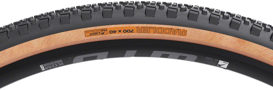 WTB Raddler Tire - 700 x 40 TCS Tubeless Folding BLK/Tan Light Fast Rolling