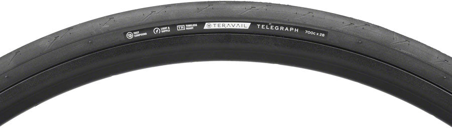 Teravail Telegraph Tire - 700 x 28 Tubeless Folding Black Light and Supple